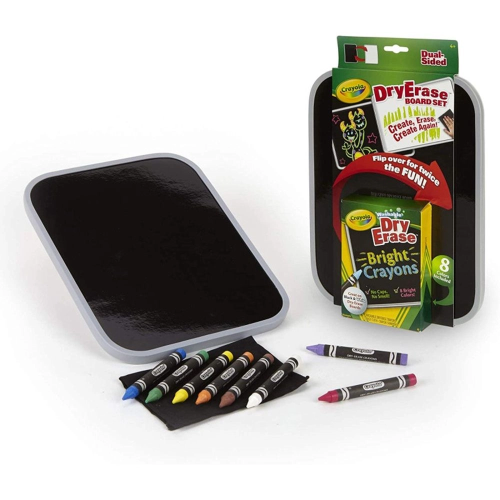 Crayola Dual Sided Dry Erase Board - 7 Crayons