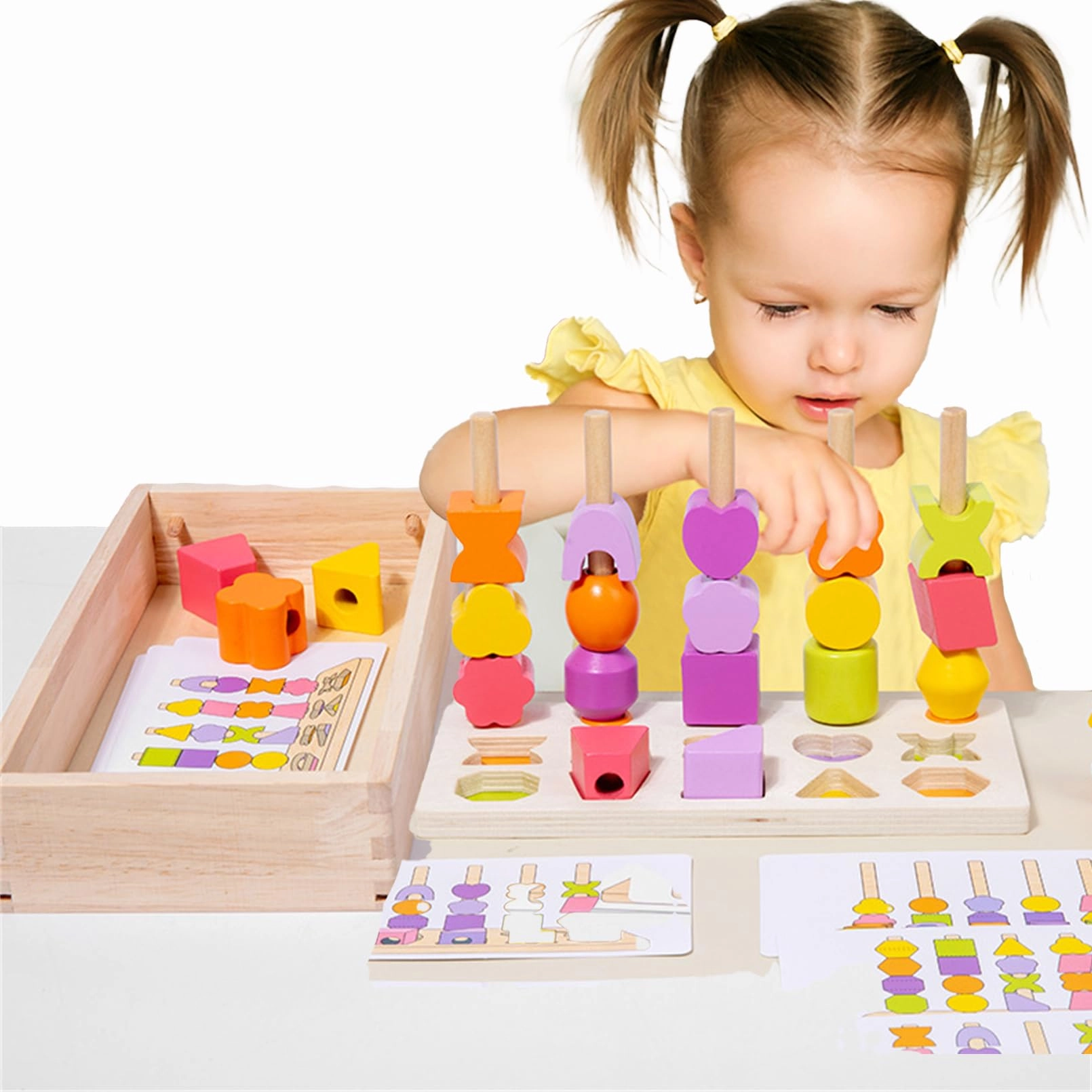 Wooden Beads Sequencing Toy Set - 2 - 12 months 21 piece(s)