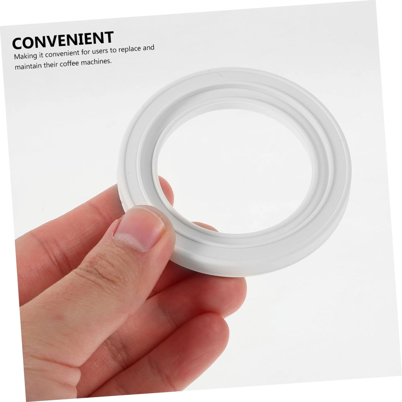 Replacement Seal Gasket - White Silicone 7.20X7.20X0.95cm