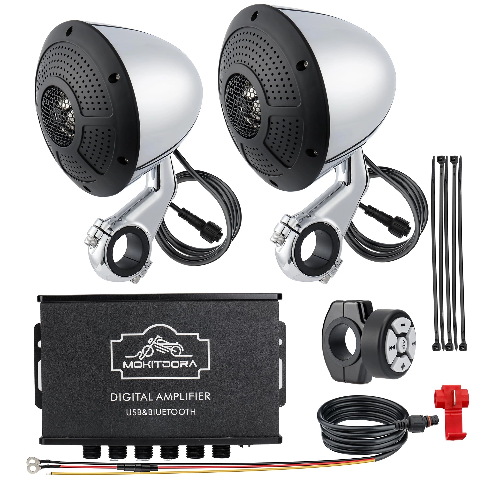 MoKitDora Motorcycle Bluetooth Amplifier & Speakers - 2