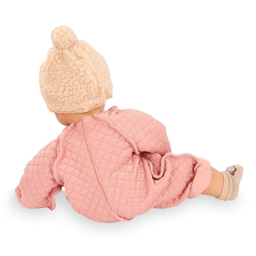 Maxy Muffin Little Bear Baby Doll - 16.5" Sleepy Eyes Quilted Pink Winter Onesie Ages 3+