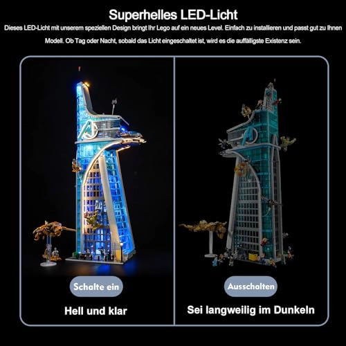 Light kit for LEGO 76269 Marvel Avengers Tower - Copper conductor 1 5V