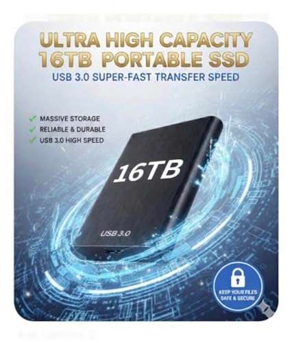 Portable External Hard Drive - 16 TB