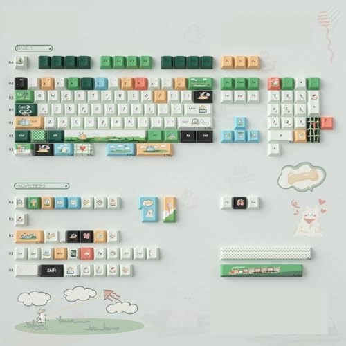 PBT Dye Sub Custom Keycaps - 152 Keys Cherry Profile