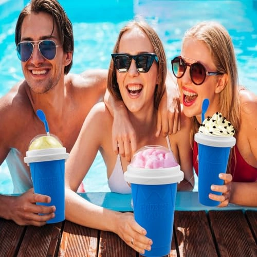 Slushy Maker Cup - 2 in 1 Straw and Spoon