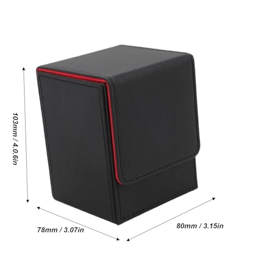 Magnetic Card Box - 100 Cards Black Red