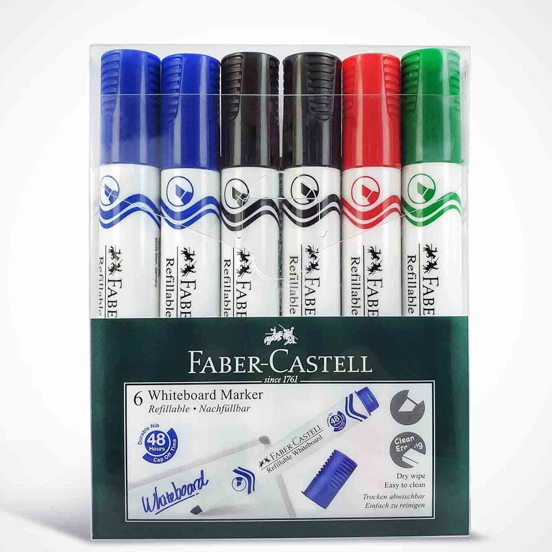 Faber-Castell Whiteboard Marker - Chisel 6 PCS