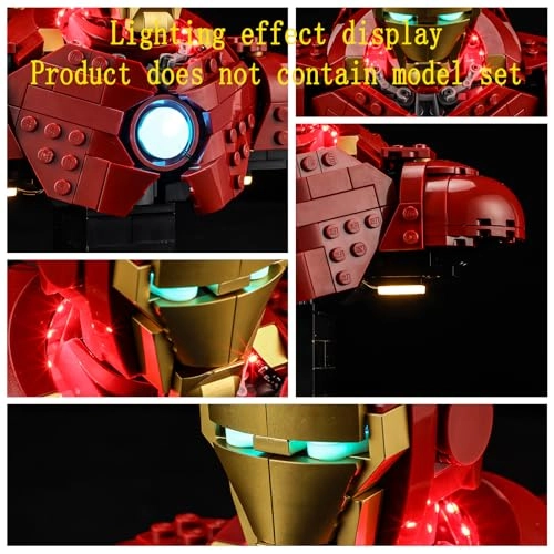 LED Light Kit for LEGO Iron Man MK4 Bust 76327