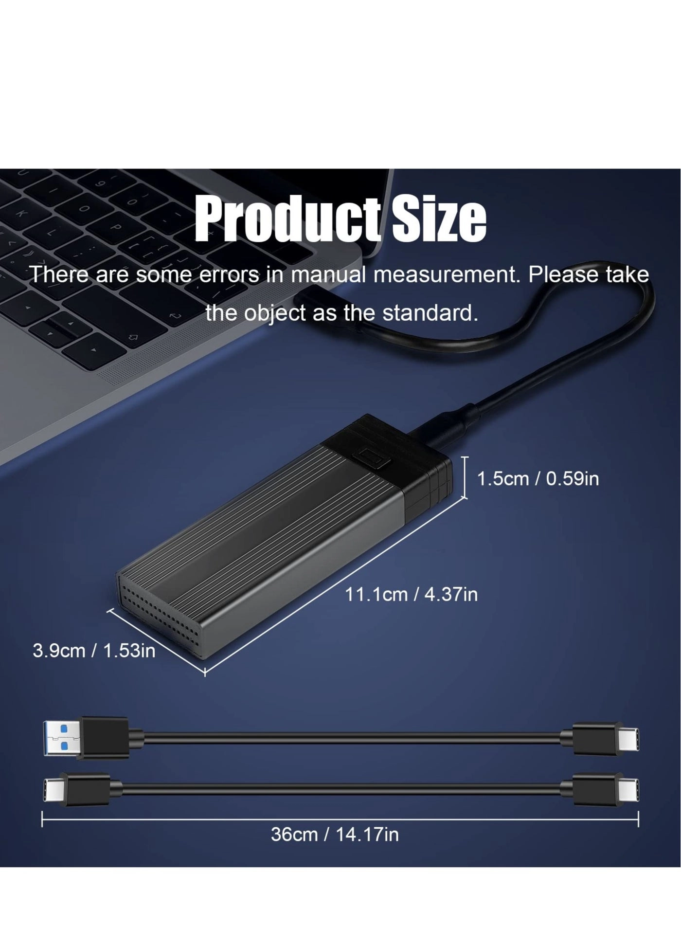 USB C Hub - 100W PD3.0 M.2 NVMe/SATA 10Gbps 4K@30Hz HDMI