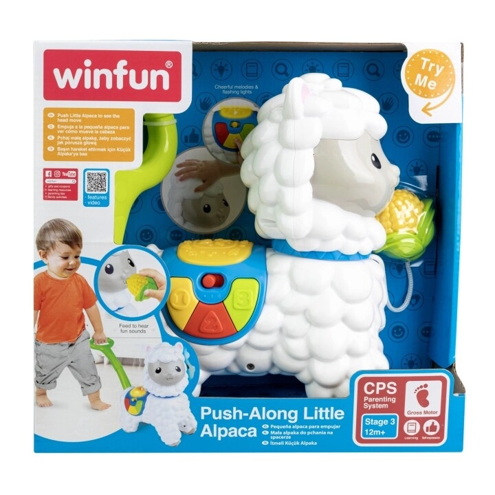 PUSH-ALONG LITTLE ALPACA - 2 X AA batteries 12 months plus