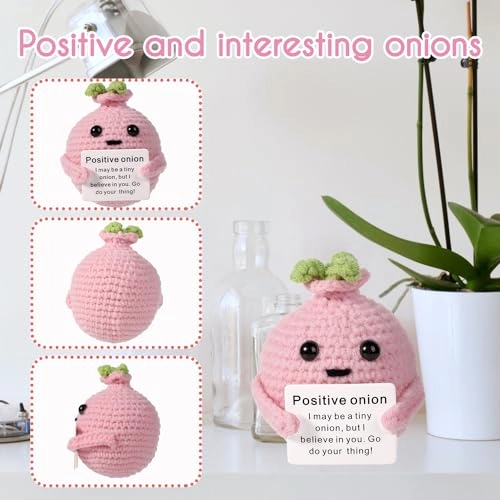 Onion 7 cm Crochet - Pink Emotional Support