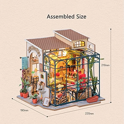 DIY Miniatures Dollhouse Kit - Emily's Florist 1/24
