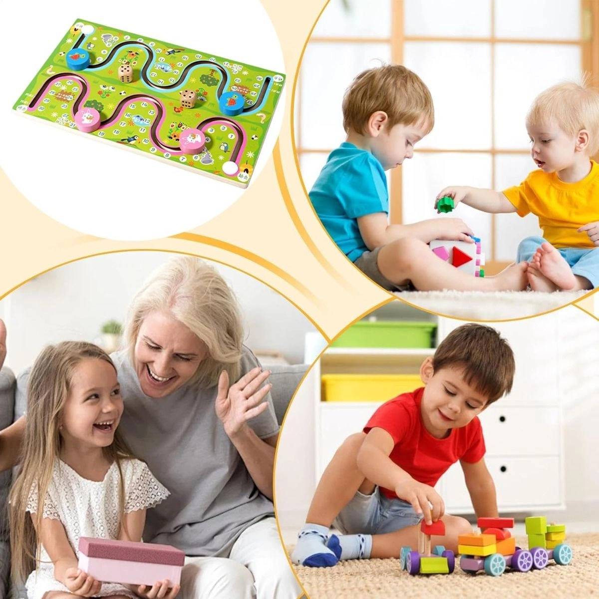 Wooden Maze Battle Game - 3 +