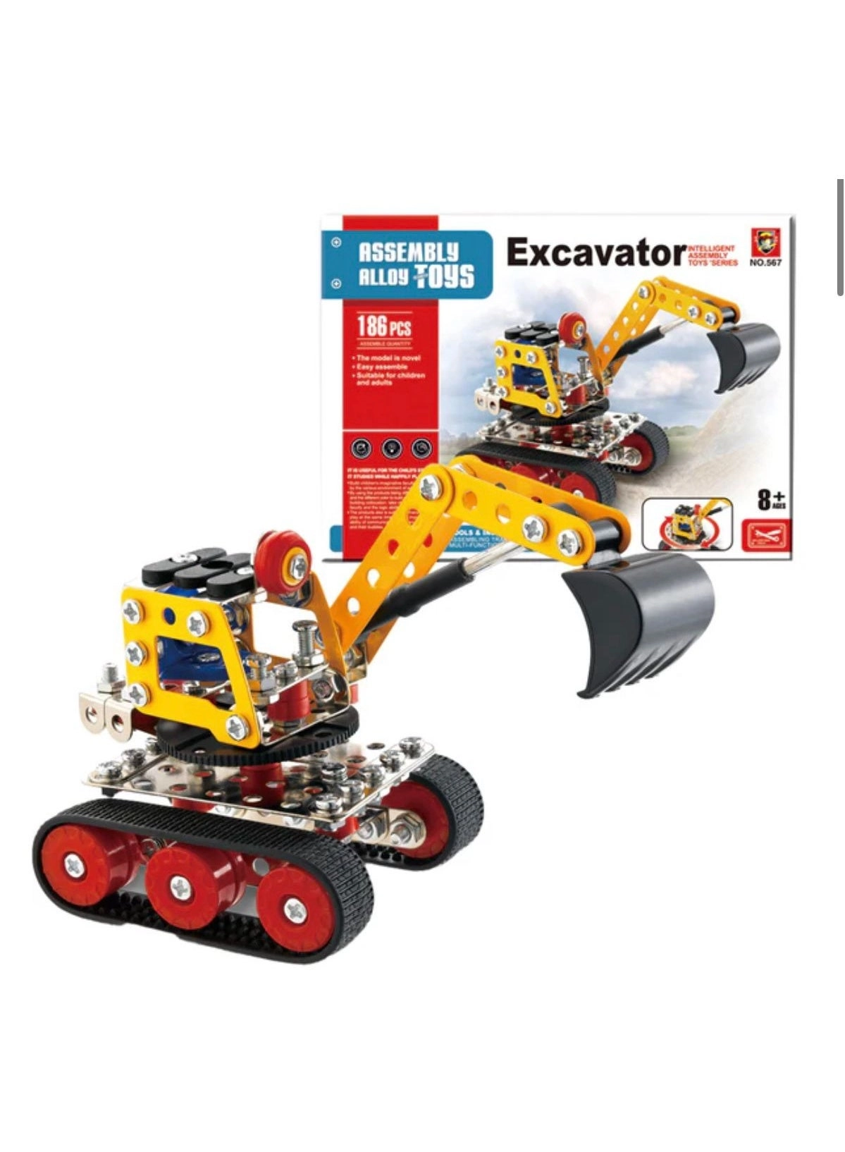Toyland Metal Excavator - 186 pcs for ages 8+