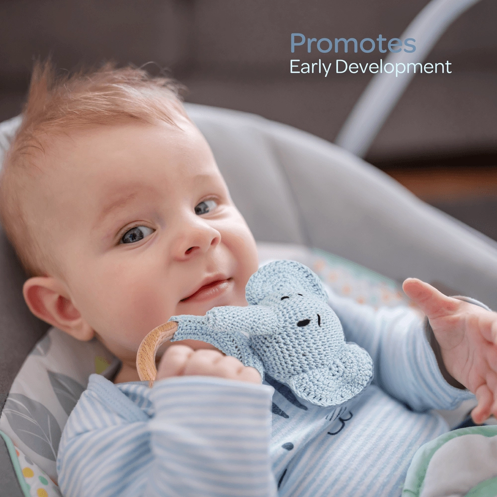 Crochet Ring Rattle Toy - Suitable for 0 month & above premium cotton yarn Tiger