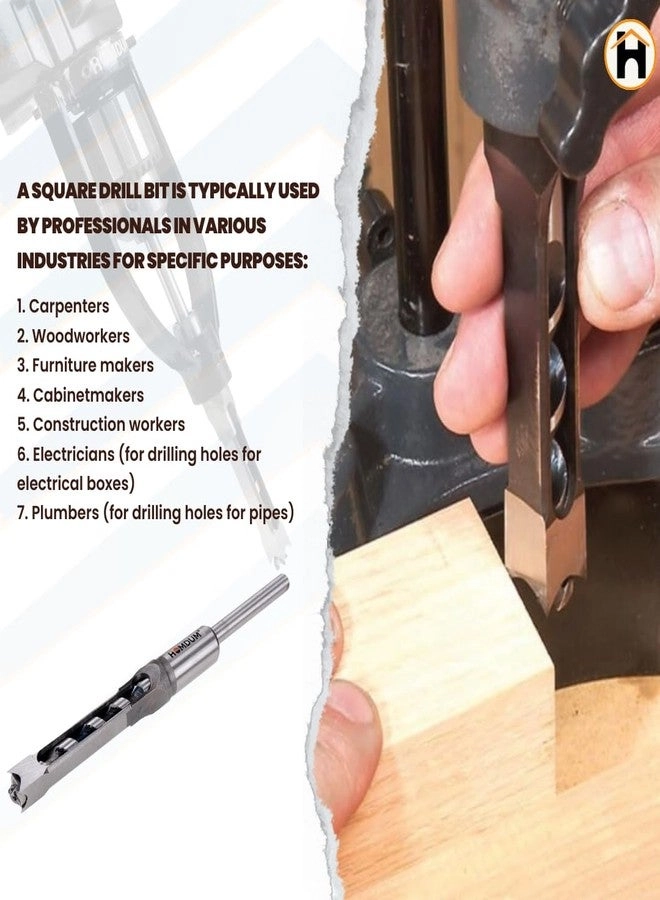 Square hole drill bits - 12 mm