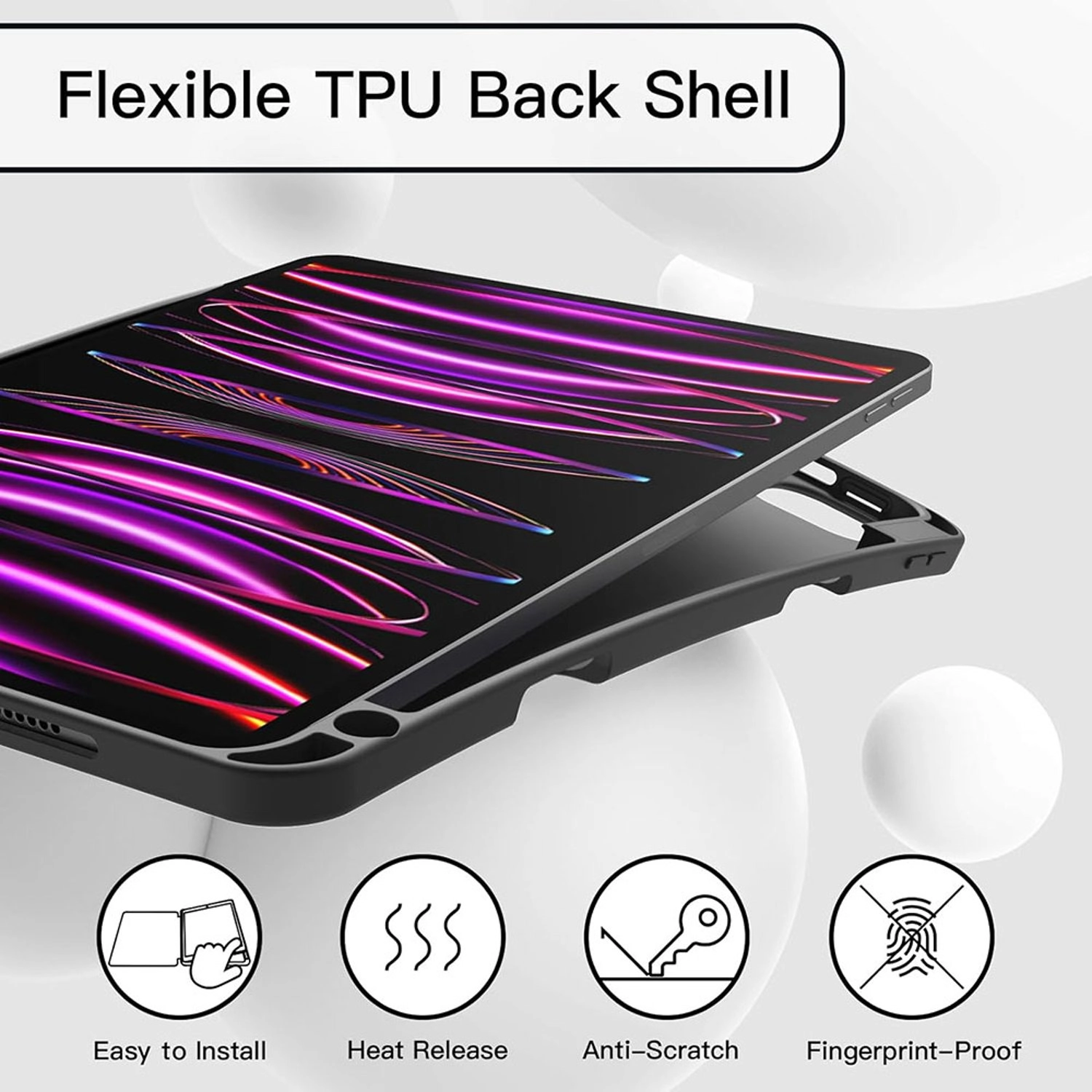 Tri-Fold Book Case with Pencil Holder for iPad Pro 11-inch (2024)