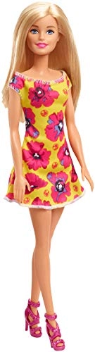 Barbie Doll - Blonde Floral Dress Yellow