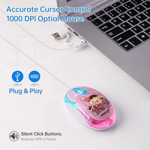 Wired USB C Mouse - USB