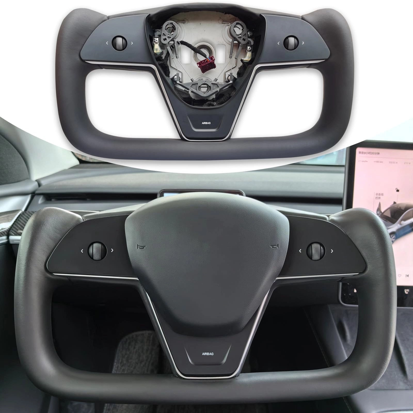 Carbar Yoke Steering Wheel - Tesla Model 3/Y 2017-2023
