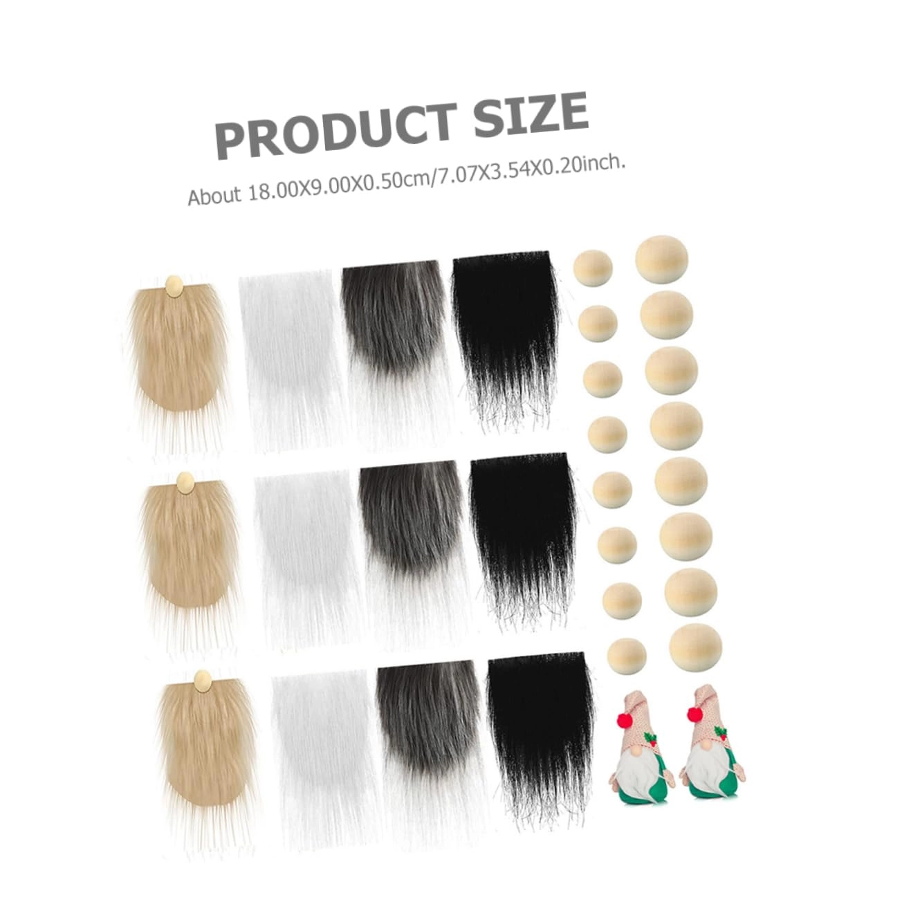 Faux Fur Beard - 18.00X9.00X0.50cm 12 Mens