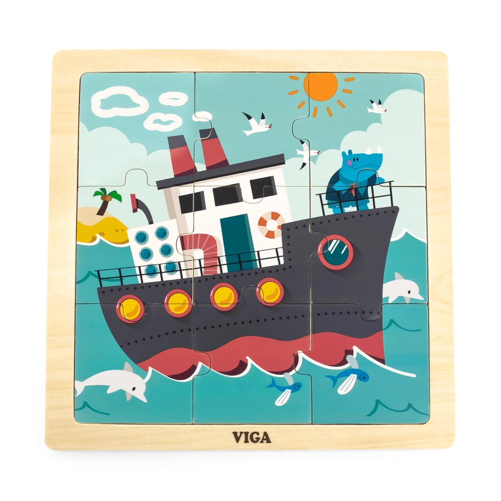 Ship Wooden Puzzle (SW-44630) - 9 pcs