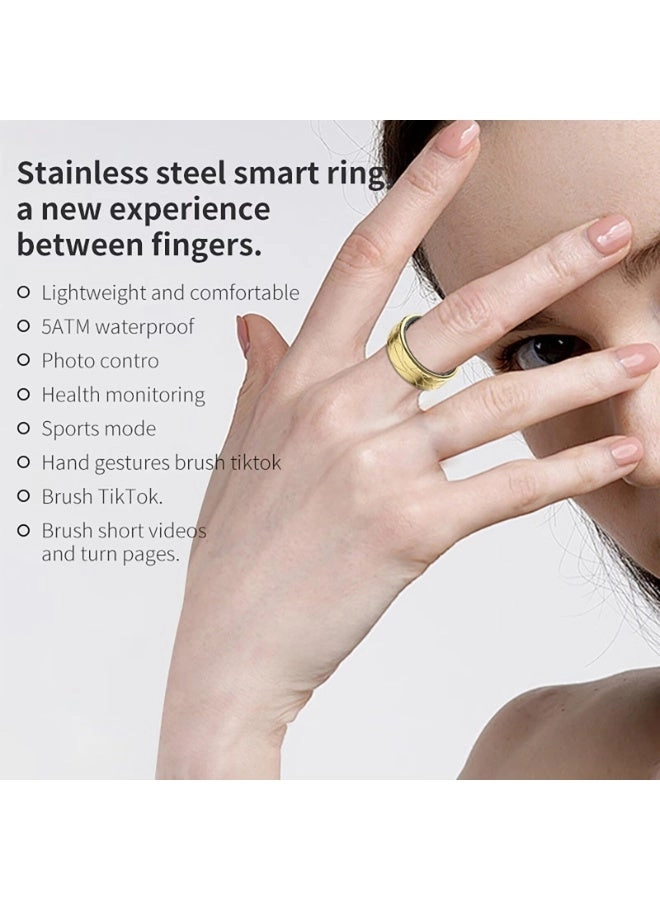 Smart Health Ring - IP68 Waterproof Bluetooth 5.1 7-8 days