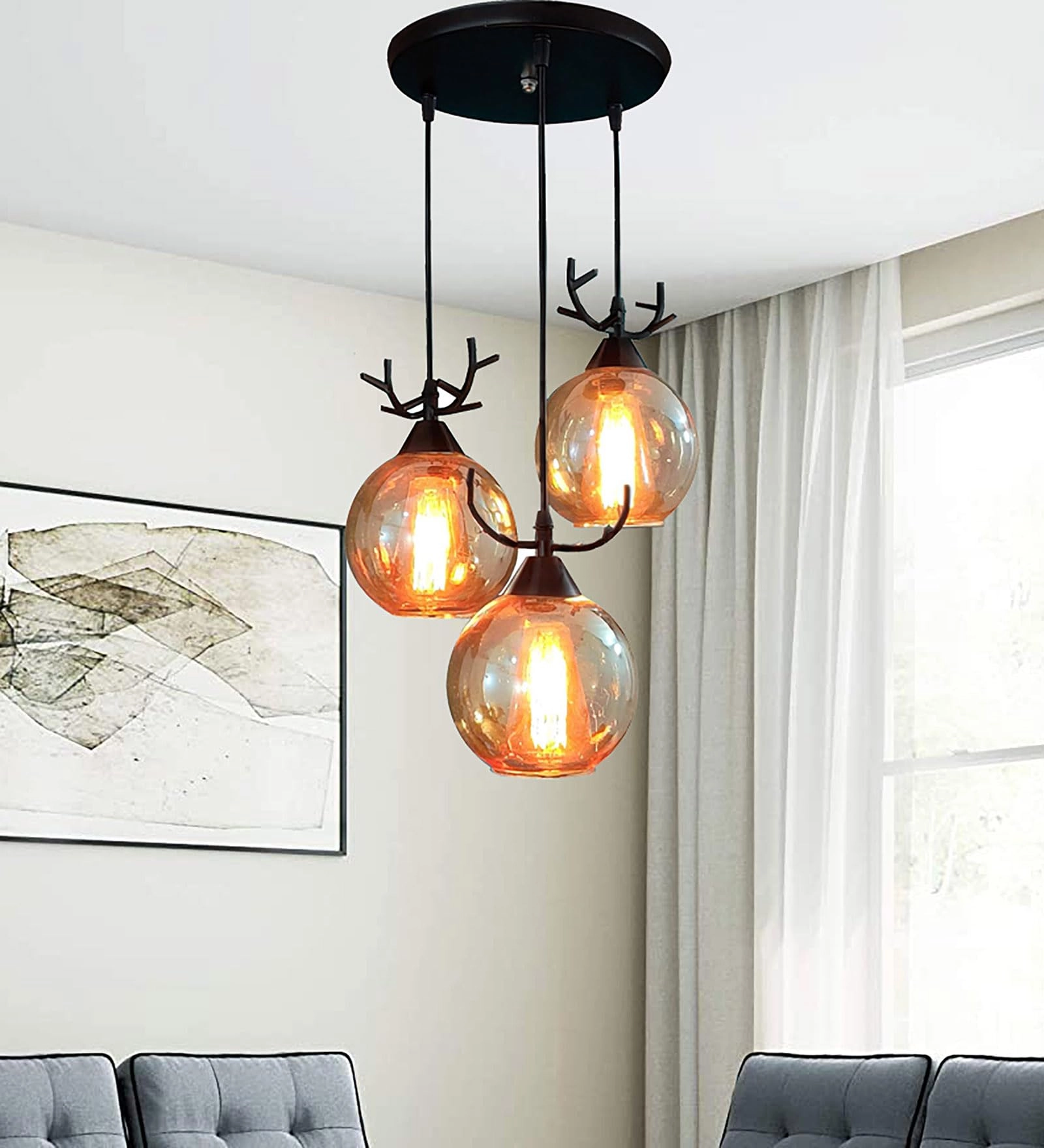 Bright Lite Solutions, WhatsApp No. 8527107701, Web:-www.aviorlights.com Hanging Light - E27 36 watts Deer