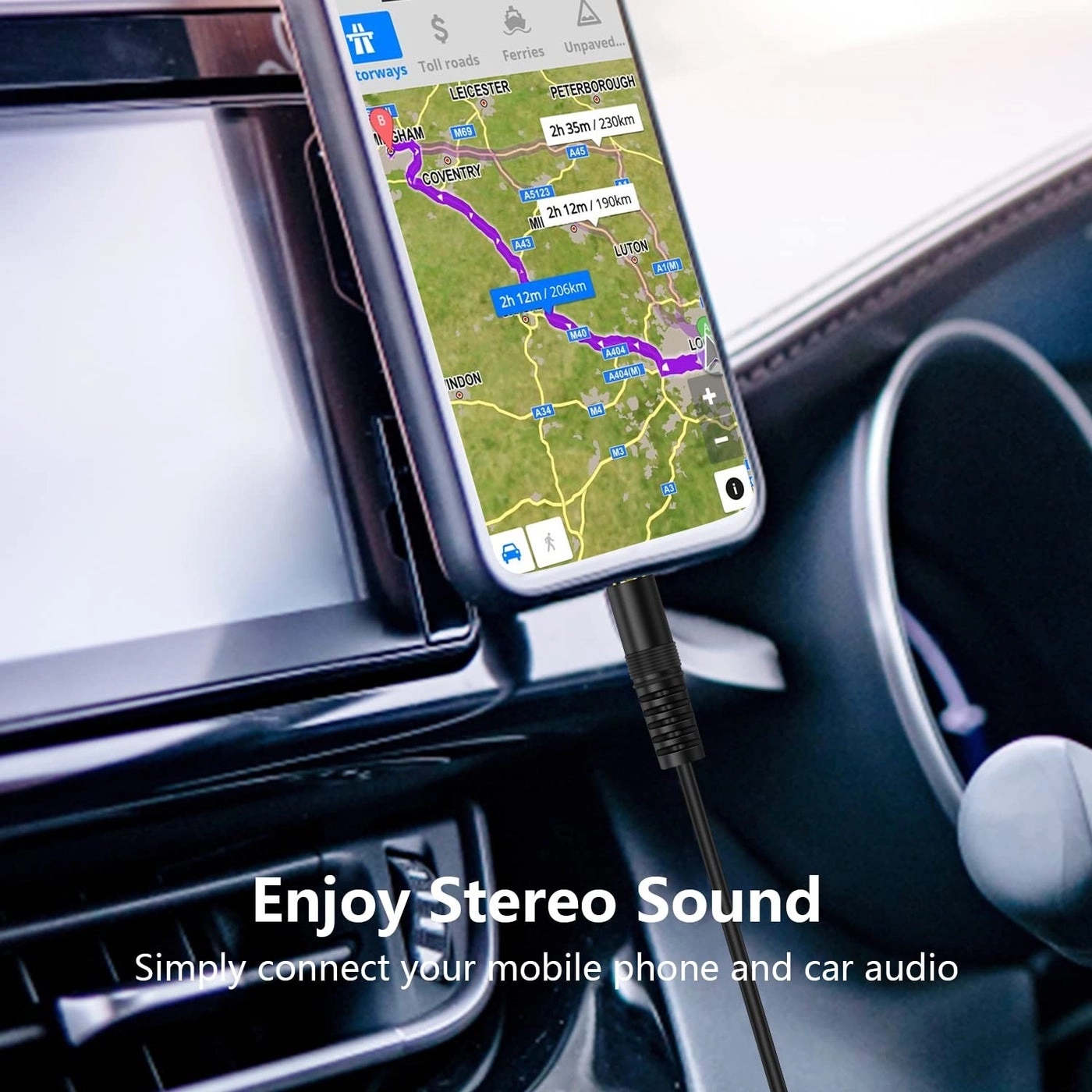 3.5mm Stereo Audio Plug to Plug Cable - 30 Feet