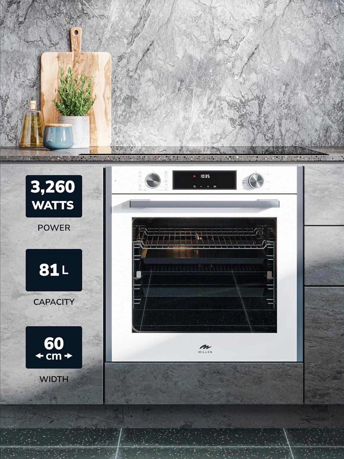 MEO6005WH 60cm Convection Oven