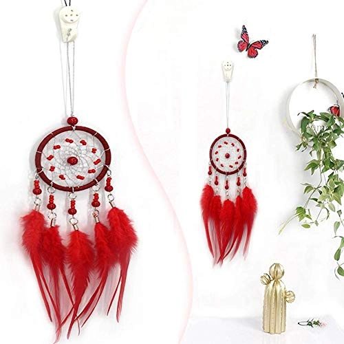 Dreamcatcher - Siderosphere, feathers, lines, wood beads.