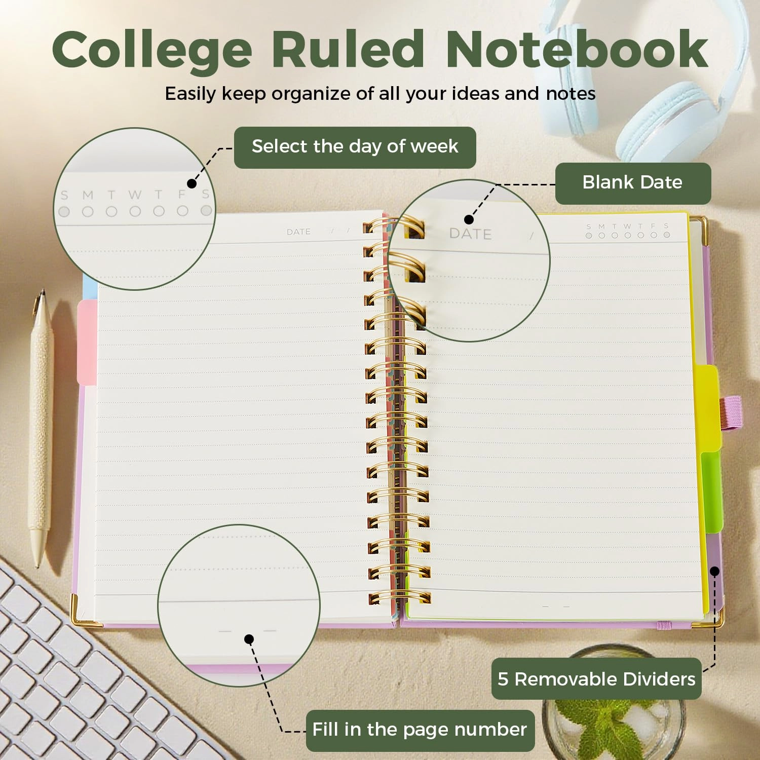 Spiral Notebook A5 Spiral - Lined 150 Sheets