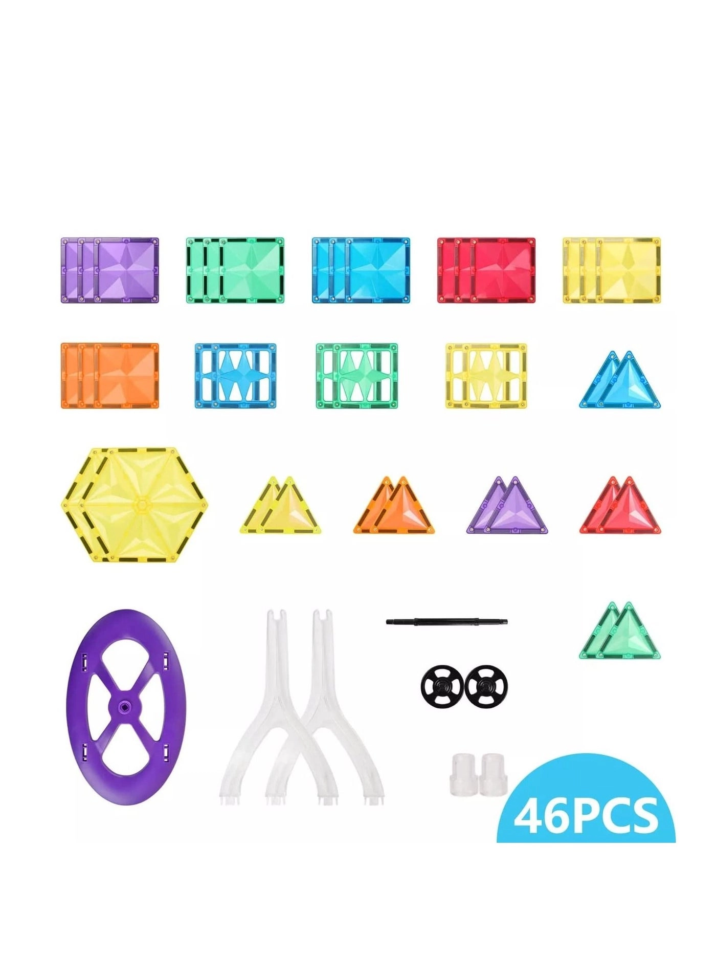 3D Star Magnetic Tiles - 3 to 8 Years Old 46 PCs