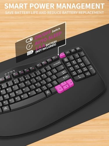 Ergonomic Wireless Keyboard - Wired