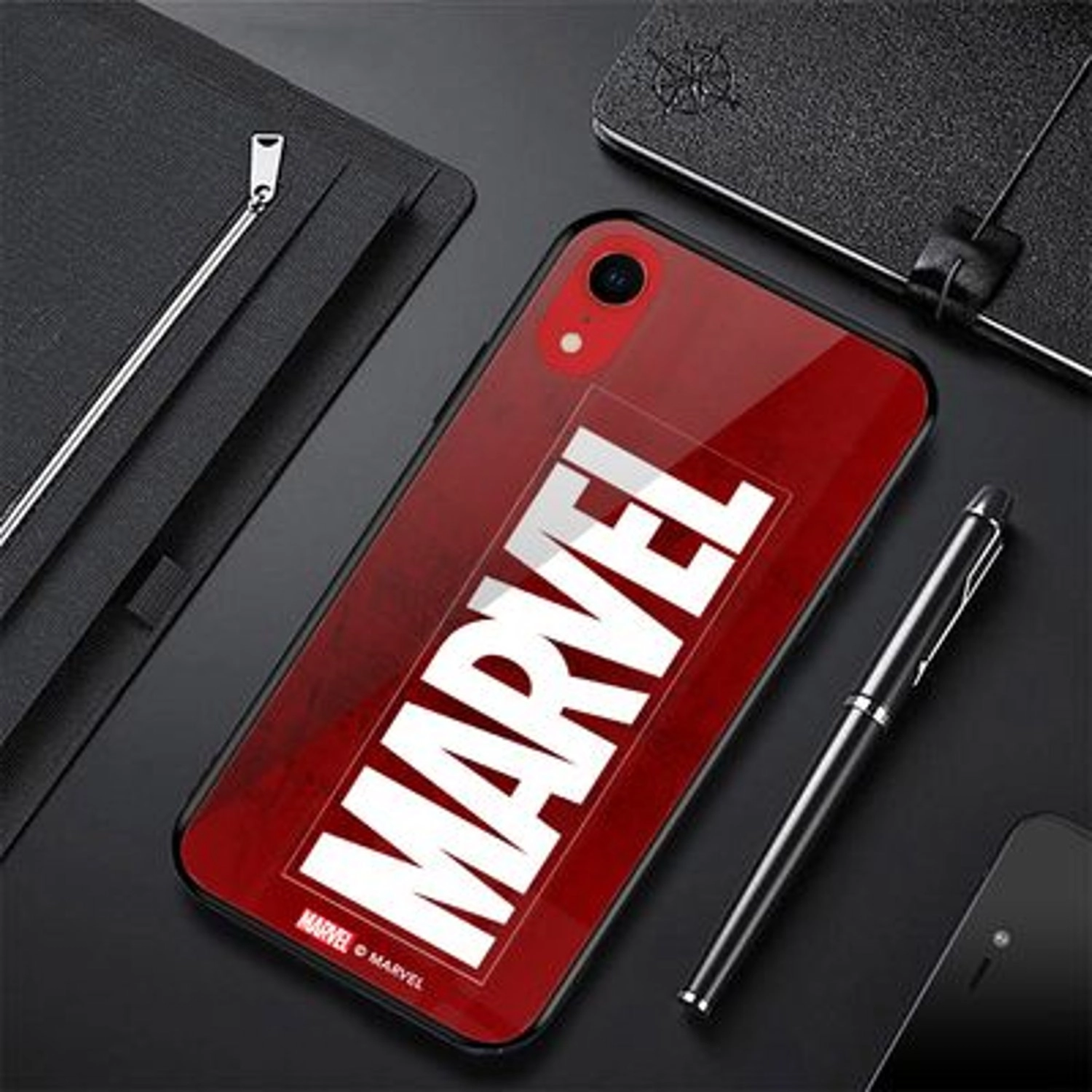 Black Panther Smoke Back Case for iPhone XR - TPU Bumper Case + Tempered Glass Back