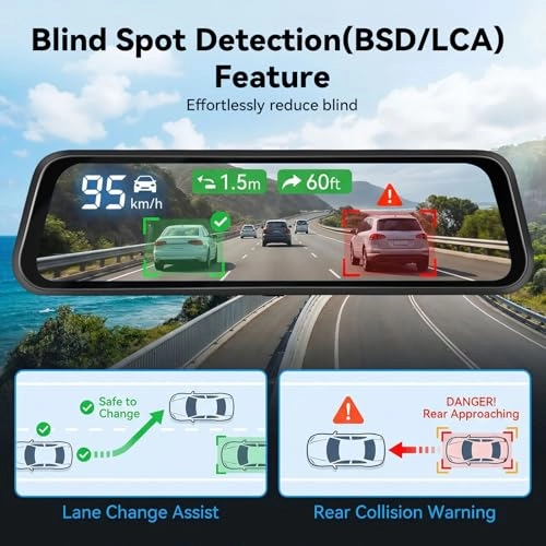 3 Channel Mirror Dash Cam - 2K