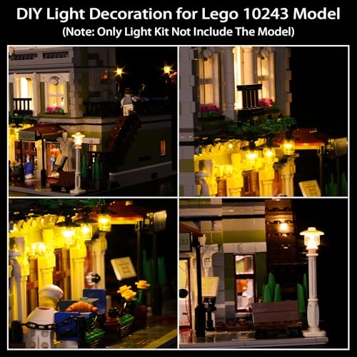Lighting Kit 10243 - ABS USB for LEGO Parisian Restaurant 10243
