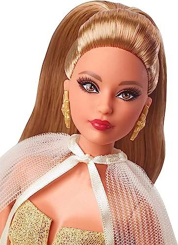Barbie Holiday - 35th Anniversary Gold Gown Honey Brown Hair Ages 6+