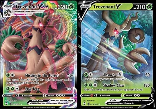 Pokmon Trevenant V & Vmax 014/203 Evolving Skies - 2pcs