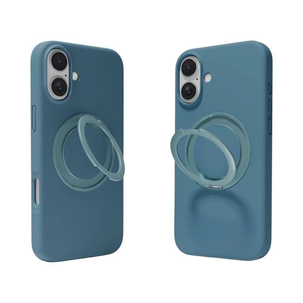 360 Rotating Liquid Silicone Case with MagSafe for iPhone 16 Plus