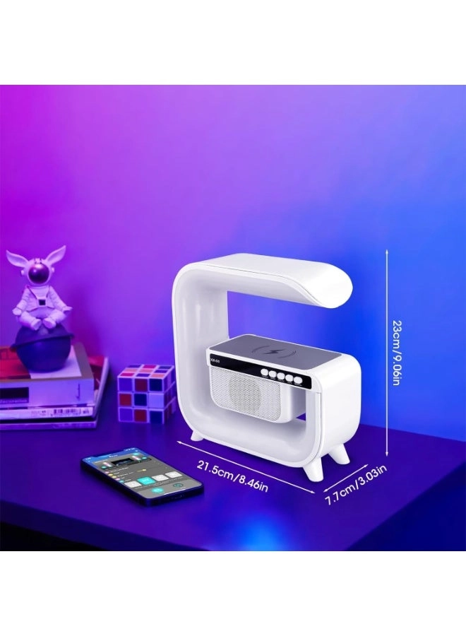 Smart Lamp Bluetooth Speaker - 15W Wireless Charging RGB