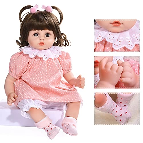 Rebirth Baby Doll - 48cm/58cm Silicone Limbs Cloth Body Panda Clothes Gift Set