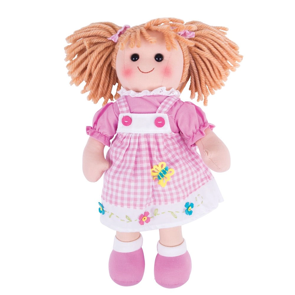 Bigjigs Toys Ava Rag Doll - 34cm Cotton plush Ages 12+