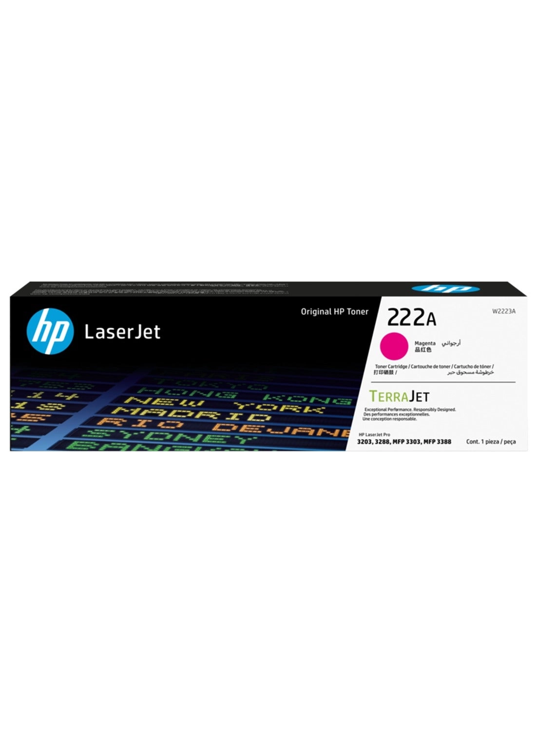 222A Toner Cartridge - Black Cyan Yellow Magenta