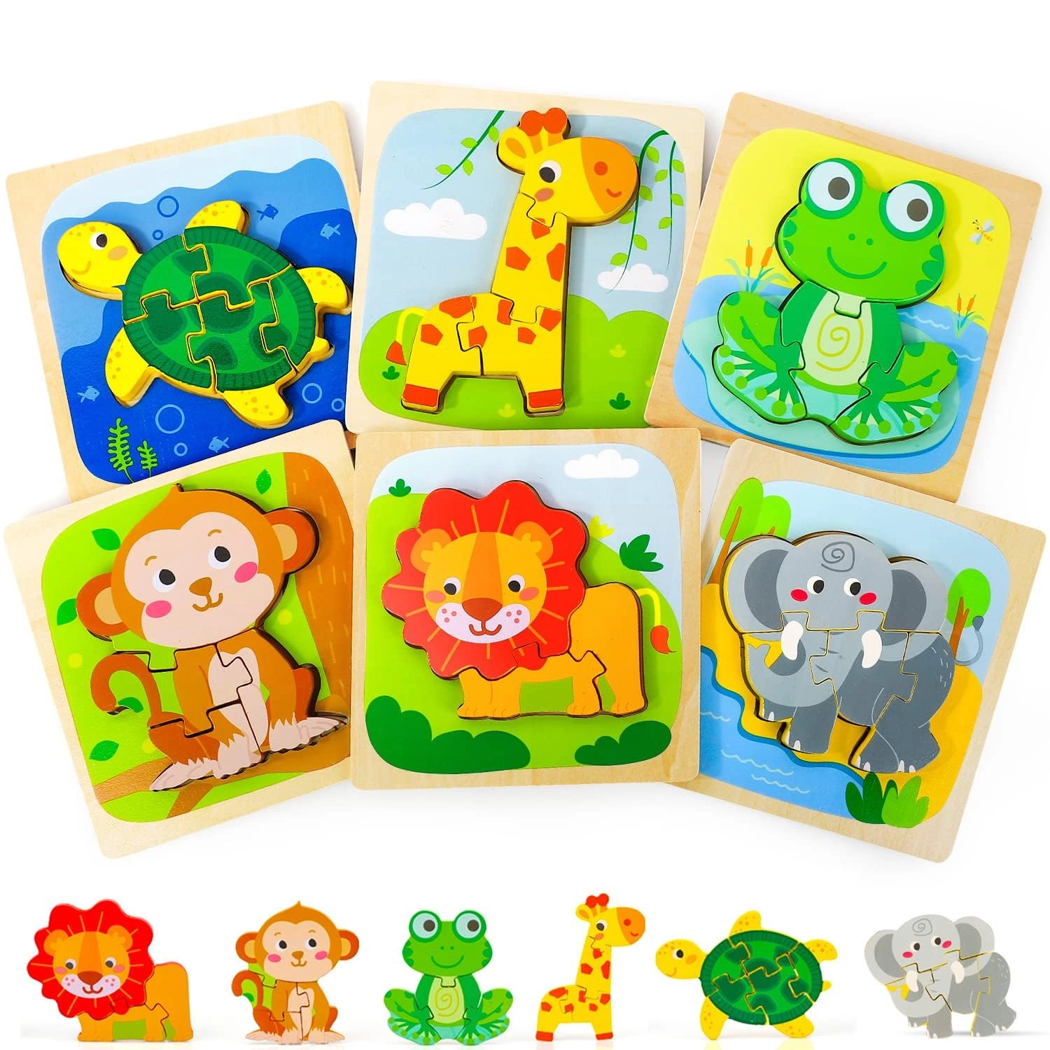 TOY Life Wooden Puzzles - 2-4 4 pieces