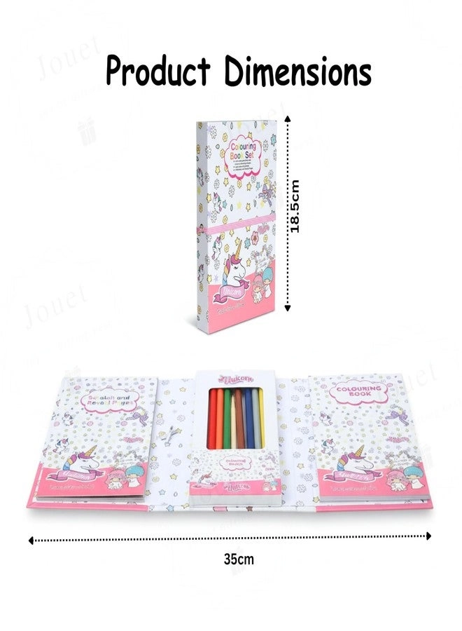 Colouring Book Kit - 8 Colour Pencils