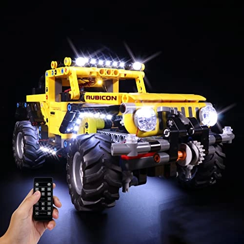 LED Light Kit for Lego Jeep Wrangler - Compatible with Lego 42122 Remote Control Version