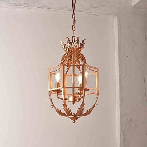 During Princess Children's Room Bedroom Porch Corridor Chandelier - E14 3pc Golden