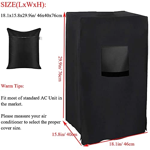 Portable Air Conditioner Cover - 420D Waterproof Black