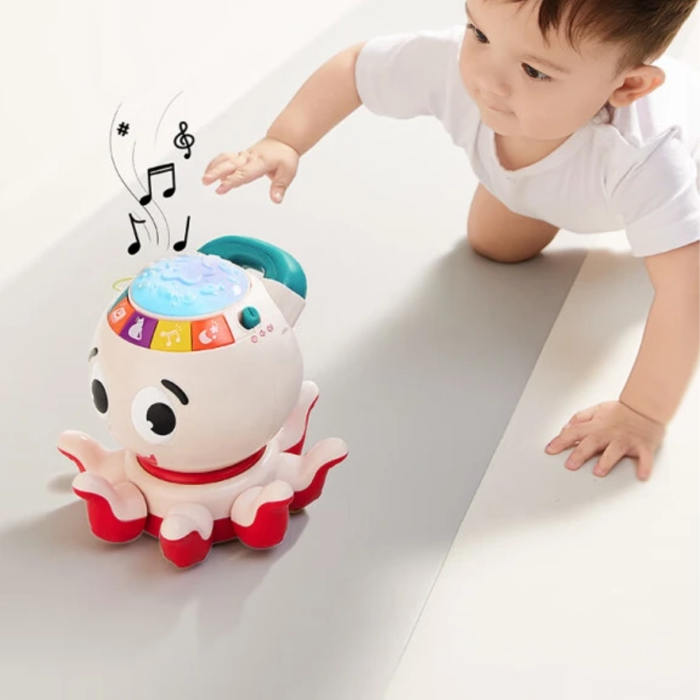 Musical Moving Chasing Octopus - Suitable for 6 Months & Above.
